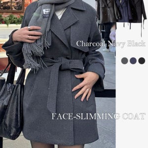 로나 탄탄 모직 케이프 와이드 테일러드카라 더블버튼 누빔 하프코트 오버핏 데일리코트