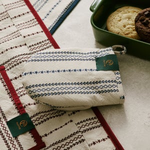 로띠에 스티치 라인 튼튼한 옥스포드 오븐장갑 카페 바리스타 냄비 손잡이 커버