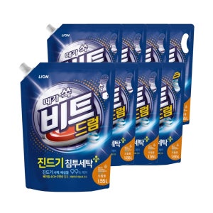 비트액체세제 때가쏙비트 세탁세제 드럼용 1.55L 8개