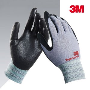 3M 장갑 슈퍼그립 100 얇은 여름장갑 NBR 폼 반코팅 안전 작업