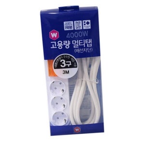 개발자의 고용량 멀티탭 feat. 4000W 3구 3M 배선차단기능
