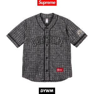 슈프림 부클 베이스볼 저지 블랙 - 25FW FW25KN47