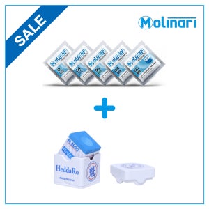 당구팁 + 당구초크 세트 (NEW 몰리나리팁 + HR M8000 쵸크)