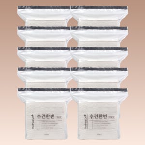 대용량 멸균 일회용 수건 / 수건한번 무표백 (200매) 60g, 화이트, 2000장