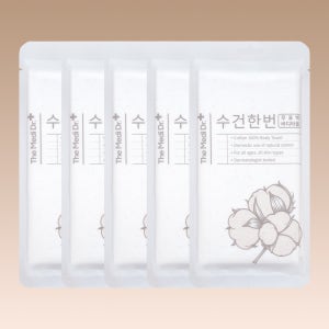 멸균 위생 일회용 수건 대형 / 수건한번 무표백 바디타올 100g, 화이트, 5장