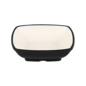 DOLSAN 돌산멜라민 체크투톤 블랙앤화이트 깊은사각찬기 1호 DS-7085