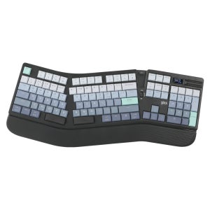 지클릭커 오피스프로 뉴트로 로우프로파일 풀윤활 무선 블루투스 인체공학 기계식 키보드 EK700 네온블랙