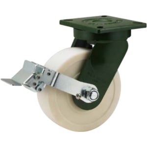 고하중 캐스터 20cm(8인치) 2500kg 나일론바퀴 회전브레이크 운반 장비 반도체 설비