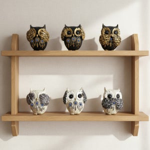 삼불원 보석부엉이 장식품 풍수 인테리어 3P 세트