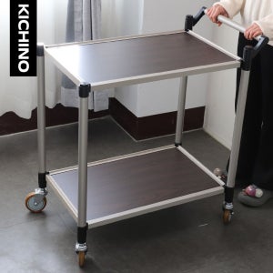 WS 우드 서빙카트 2단 특대 780x480xH790mm 저소음 써빙카트 서빙카