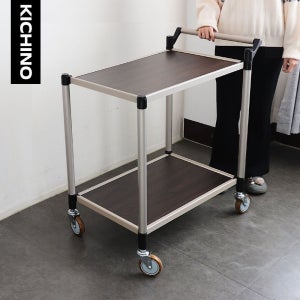 WS 우드 서빙카트 2단 소 530x390xH790mm 저소음 서빙카 음식카트