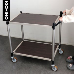 WS 우드 서빙카트 2단 대 680x440xH790mm 저소음 식당 음식카트