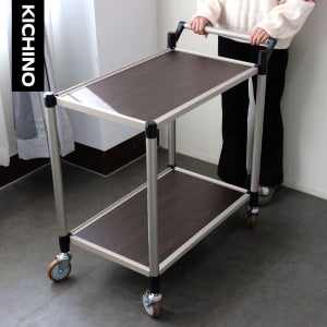 WS 우드 서빙카트 2단 신대 730x440xH790mm 저소음 식당서빙카