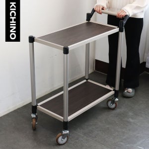 WS 우드 서빙카트 2단 특1호 680x340xH790mm 저소음 틈새 식당카트