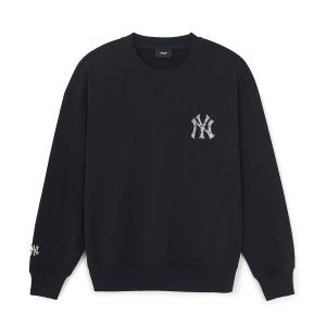 [MLB] 빈티지 데님라이크 모노그램 빅럭스 맨투맨 NY (Black) 3AMTM0961