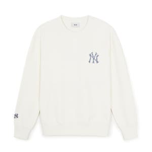 [MLB] 빈티지 데님라이크 모노그램 빅럭스 맨투맨 NY (Cream) 3AMTM0961