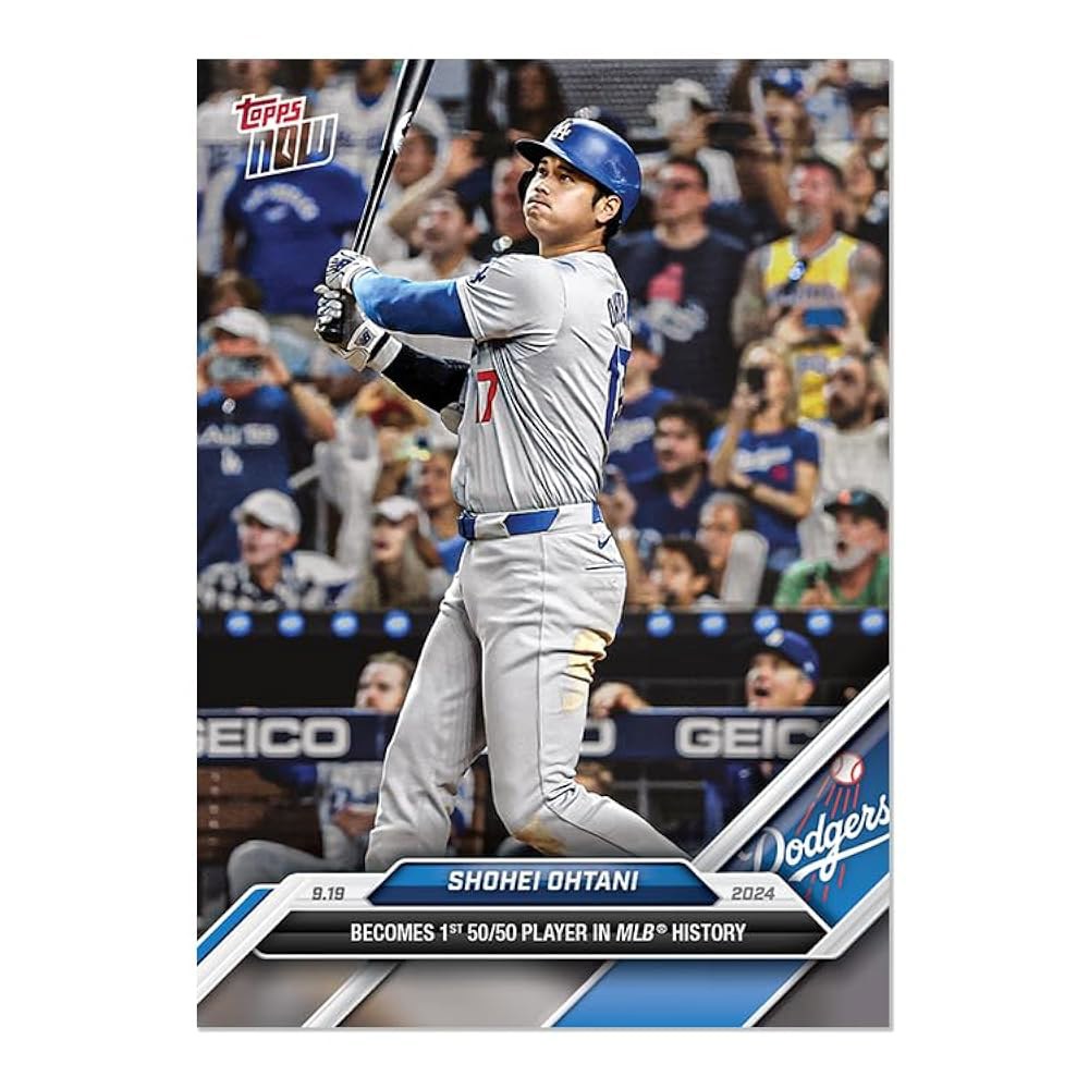 오타니 쇼헤이 50 50 2024 TOPPS NOW 카드 722 1st 50 50 선수 역사 야구 카드