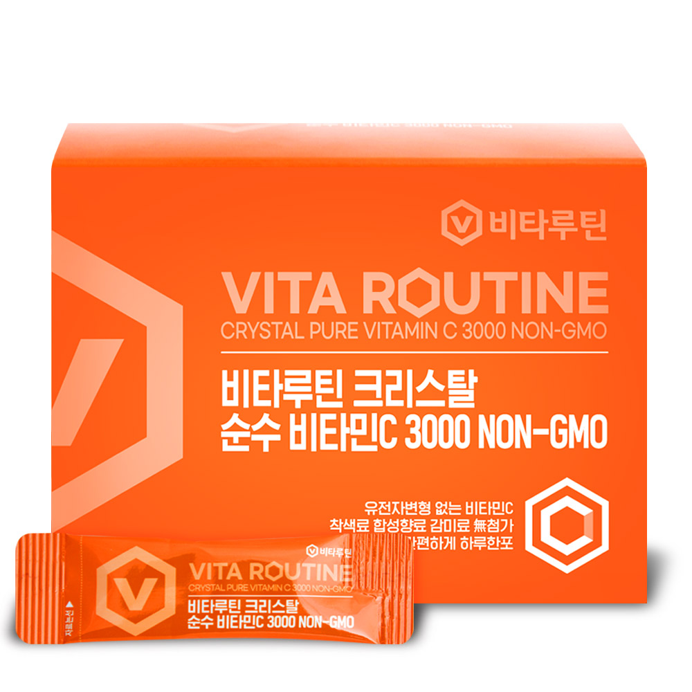 비타루틴 크리스탈 순수 비타민C 3000 고함량 비타민씨 고용량 분말 가루 스틱 30포