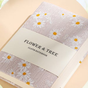 메모노트 a6 자수 노트 바인더 a6 패브릭 노트 수첩 라인