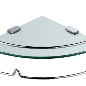 바노테크 유리 코너선반 겸 타월걸이 CNR-101TC-TBT