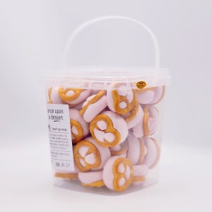 딸기 듬뿍 수제 머랭쿠키 1L 구디백 핑크 프레첼, 125g, 1개