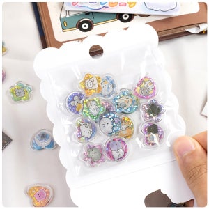 [세트구매 14종] 플레이크 글리터 조각 씰스티커