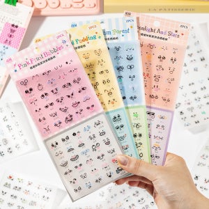 [세트구매 4종] PET 포카꾸미기 폰꾸 다꾸 미니 이모티콘 이모지 표정스티커