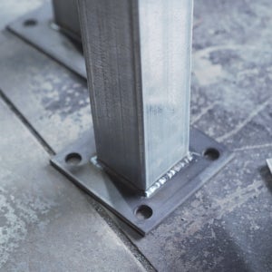 베이스 용접 기둥 아연 각파이프 100X100X2.0t 1M 길이별 맞춤 제작