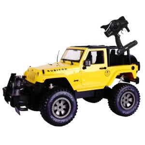 지프 랭글러 루비콘 1:9 대형 무선조종 RC 자동차 장난감 노랑색