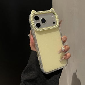 아이폰14 케이스 프로 프로맥스 플러스 에어 큐빅귀모양 글러터 달콤 색상 폰케이스