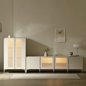 티비다이 1800 AV LED 거실장 유리 TV장식장 높은거실장 티비장