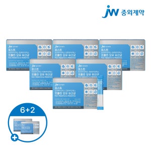 JW중외제약 포스트 프리바이오틱스 프로바이오틱스 프롤린 모유 유산균 3g 30포, 6개