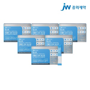 JW중외제약 포스트 프리바이오틱스 프로바이오틱스 프롤린 모유 유산균 30포, 6개