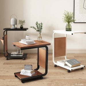 이동식 2단 트롤리 사이드 테이블 미니 책상 탁상 쇼파 침대 테이블