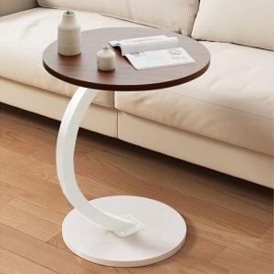 간이 원형 커브 사이드 테이블 미니 탁상 이동식 간이책상