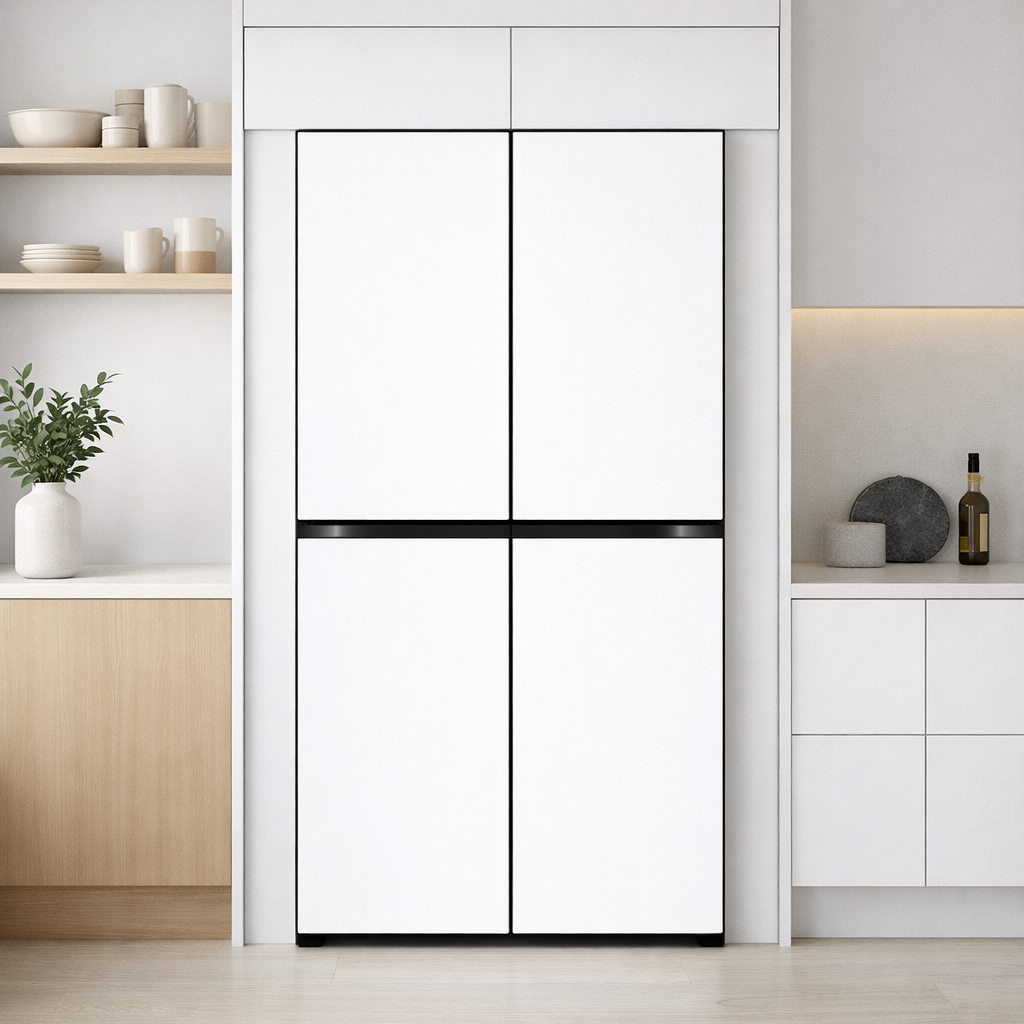 LG 디오스 오브제 4도어 키친핏 냉장고 600리터 급 실609L 화이트