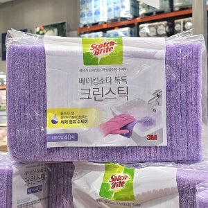 코스트코 3M 스카치브라이트 베이킹소다 톡톡 크린스틱 x 40매 욕실청소 수세미