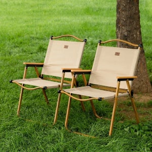 레토 캠핑 의자 대형 우드 릴렉스 로우체어
