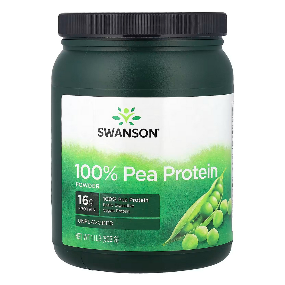스완슨 100% PEA <b>완두콩 단백질</b> 프로틴 파우더 언플레이버드 1.1lb 503g