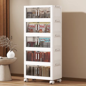 대형 이동식 접이식 수납장 PP 수납함 다용도 옷 수납장 거실 정리장 접이식