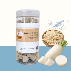 반가반가 동결 건조 트릿 강아지 고양이 수제 간식 북어 무 소화 호흡기건강, 100g, 1개