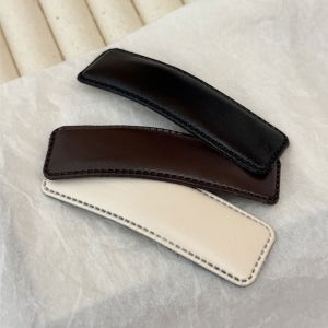 포인트핀 똑딱이핀 로시끌레르 레더 스티치 똑딱이 여자 헤어핀 6P 세트