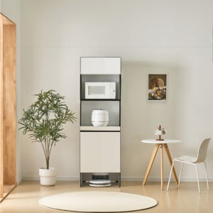 비스포크 1853 550 다용도 수납 레일형 로봇청소기장 빌트인 냉장고틈새장