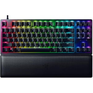 Razer Huntsman V2 TKL 텐키리스 게이밍 키보드 옵티컬 클릭키 8000Hz 폴링 분리형 USB-C 팜레스트