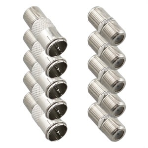 벽걸이TV 설치용 RF 안테나 젠더 Quick 플러그 FF 5개 FM 5개 세트