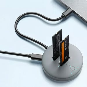 속도빠른 M.2 NVMe AHCI SSD 2베이 도킹 클론 복제기 복사 스테이션