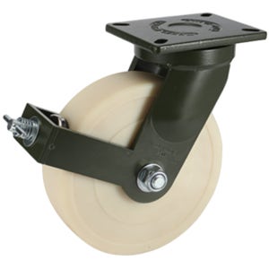 초고하중 캐스터 30cm(12인치) 개당9000kg 9톤 MC나일론바퀴 브레이크형 운반장비