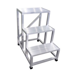 유앤세이프 알루미늄 경량 500 고무캡 계단 안전 작업발판 3단