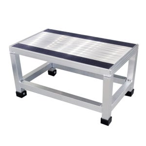 [유앤세이프]알루미늄 경량 500 고무캡 [패드부착] 안전 작업발판 계단 1단