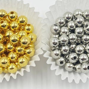 대용량 CCB볼 1000개 도매 골드 실버 비즈 메탈 원형 팔찌만들기 공예 악세사리